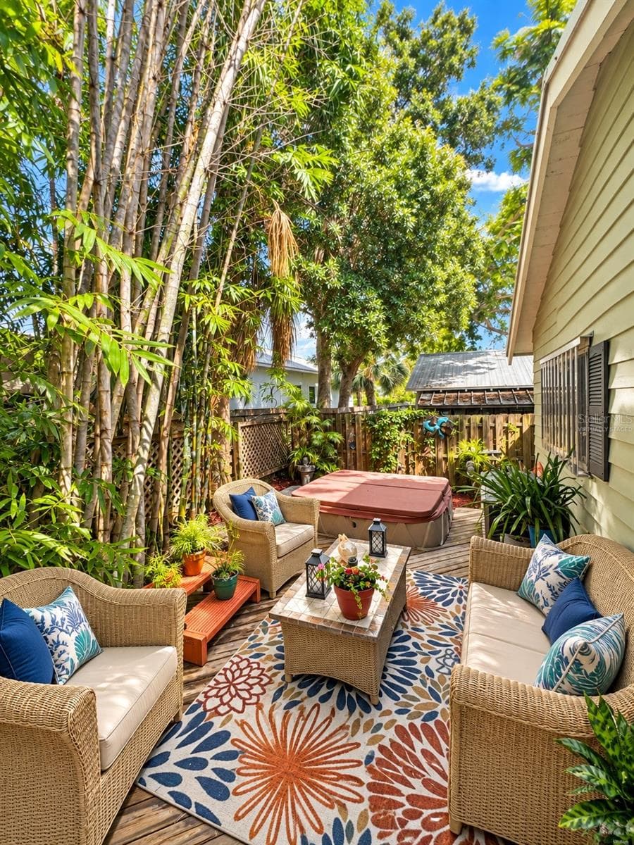 Backyard Porch - Virtually Staged - 1777 ALTA VISTA ST, SARASOTA