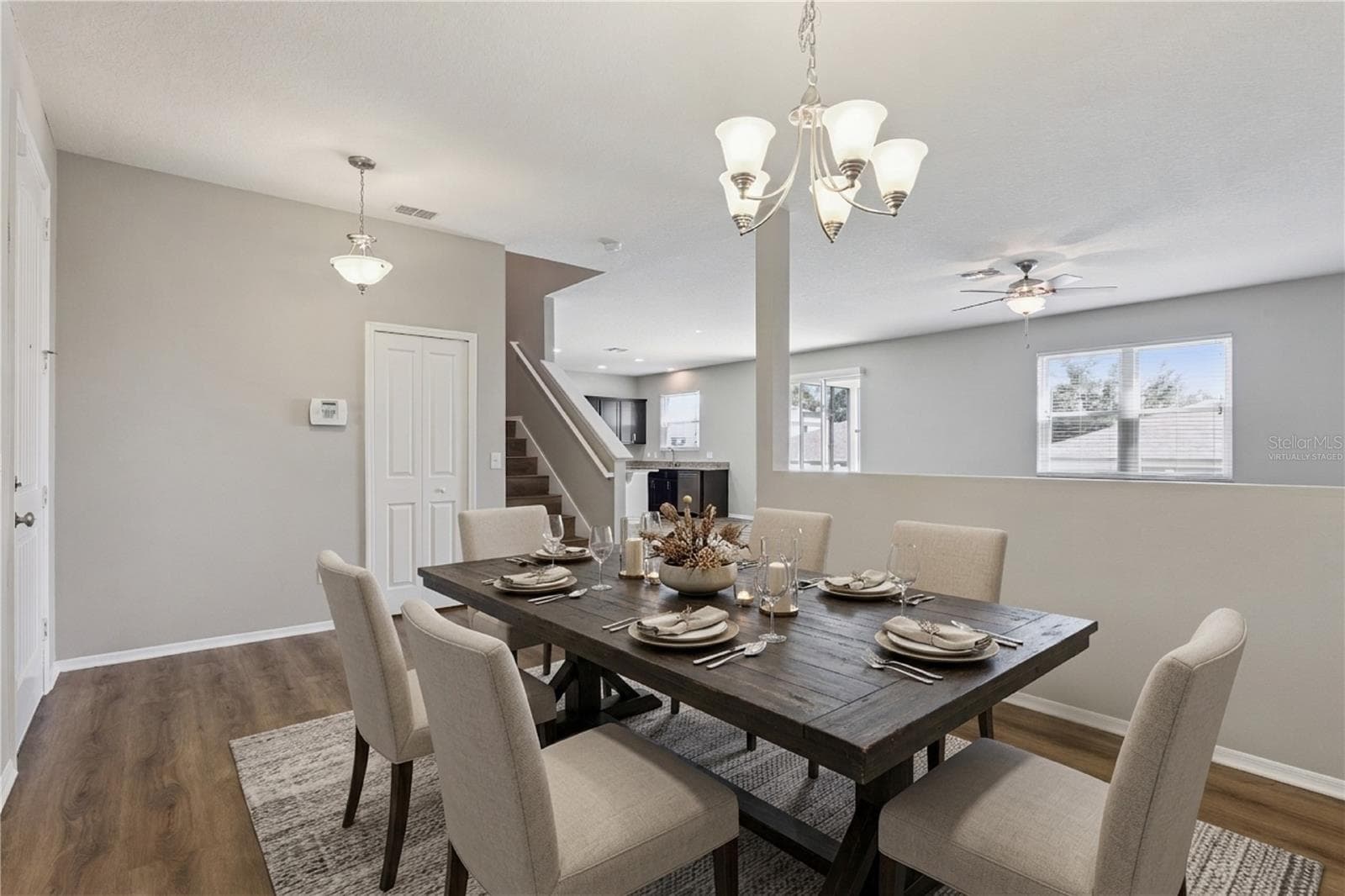Virtually staged dining room - 13612 LARANJA ST, CLERMONT