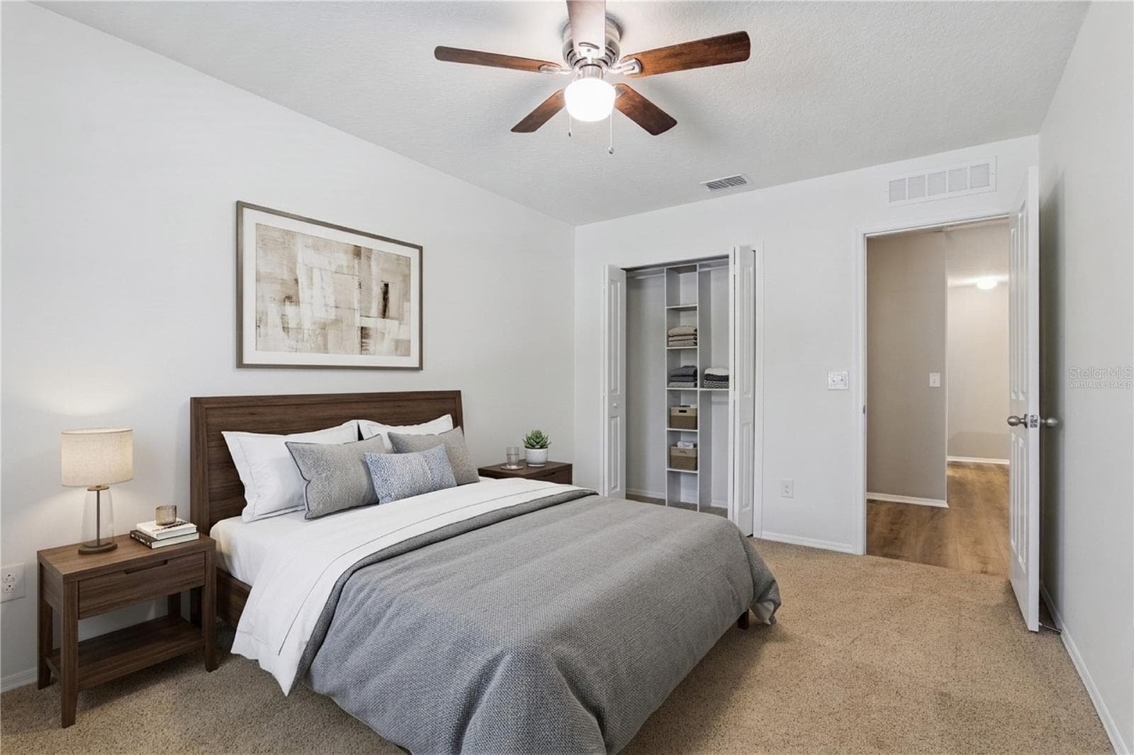 Virtually staged bedroom 2 - 13612 LARANJA ST, CLERMONT