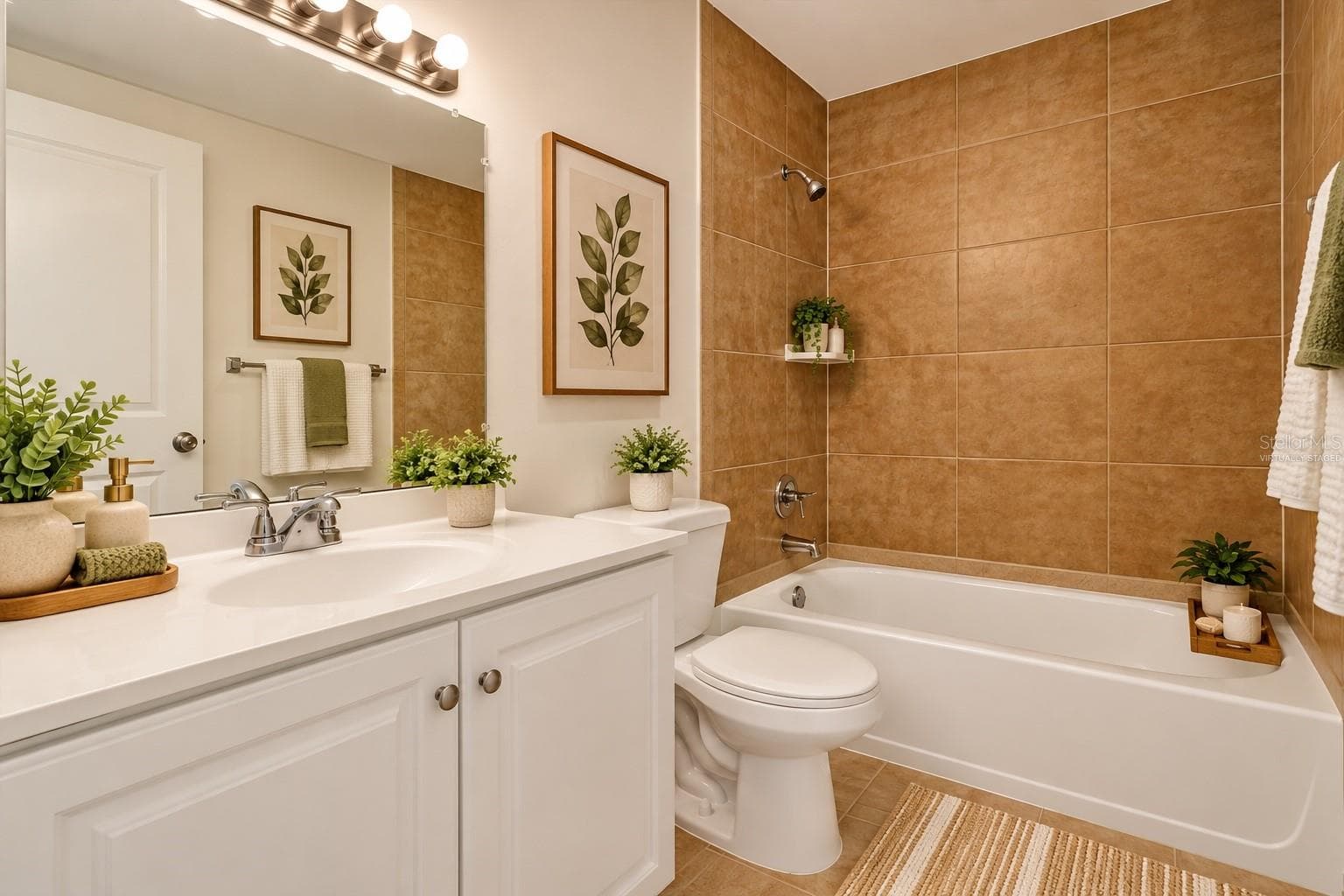 Bathroom virtually staged - 9130 TUDOR DR #M105, TAMPA