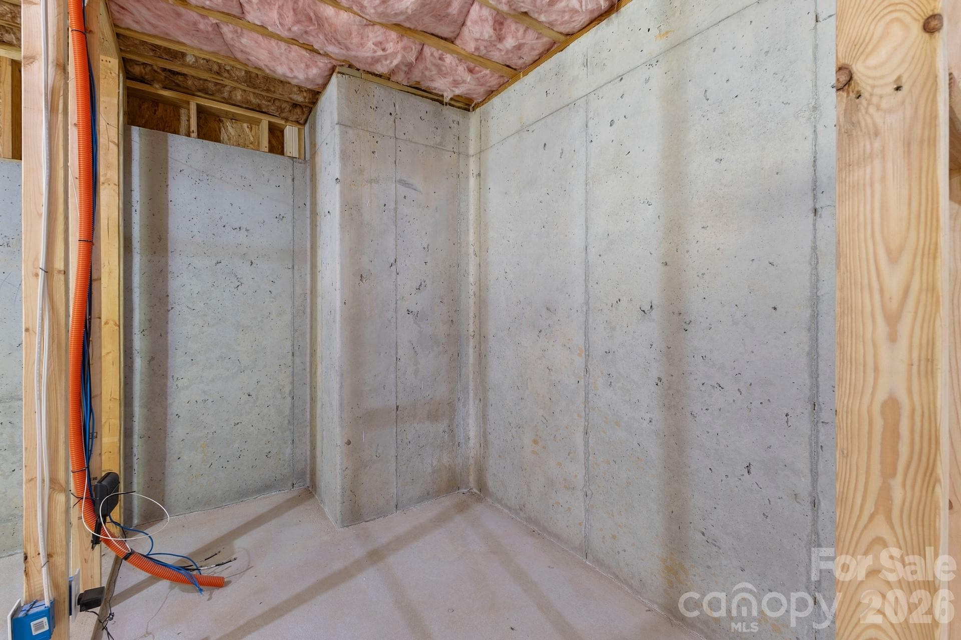 Framed unfinished office located in the basement. - 3741 Stanley Creek Drive, Mount Holly