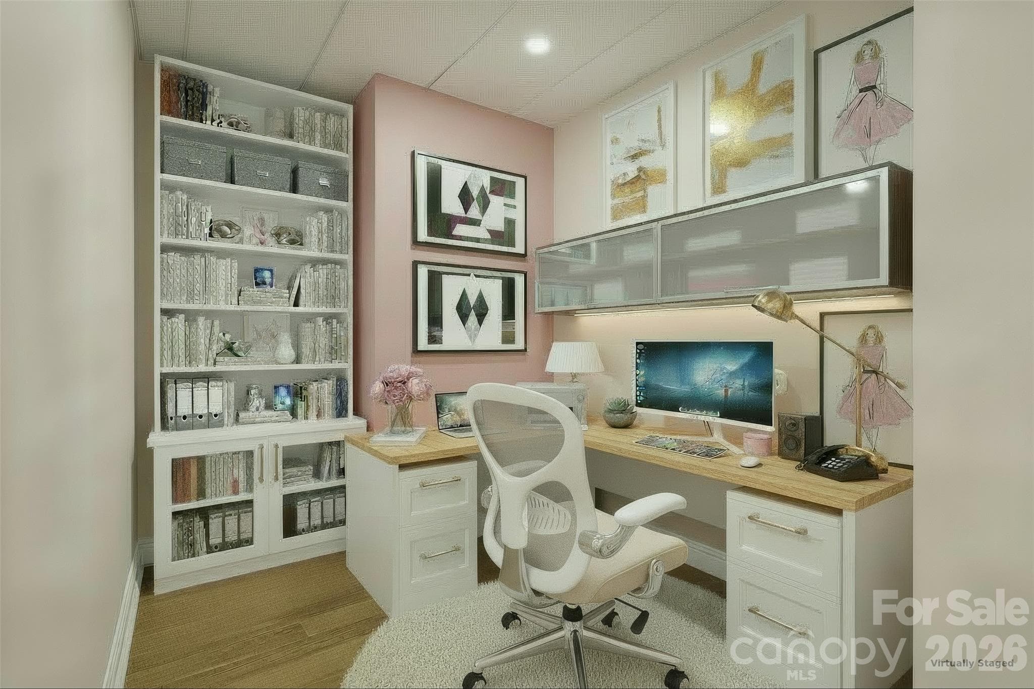 Unfinished office in basement. - 3741 Stanley Creek Drive, Mount Holly
