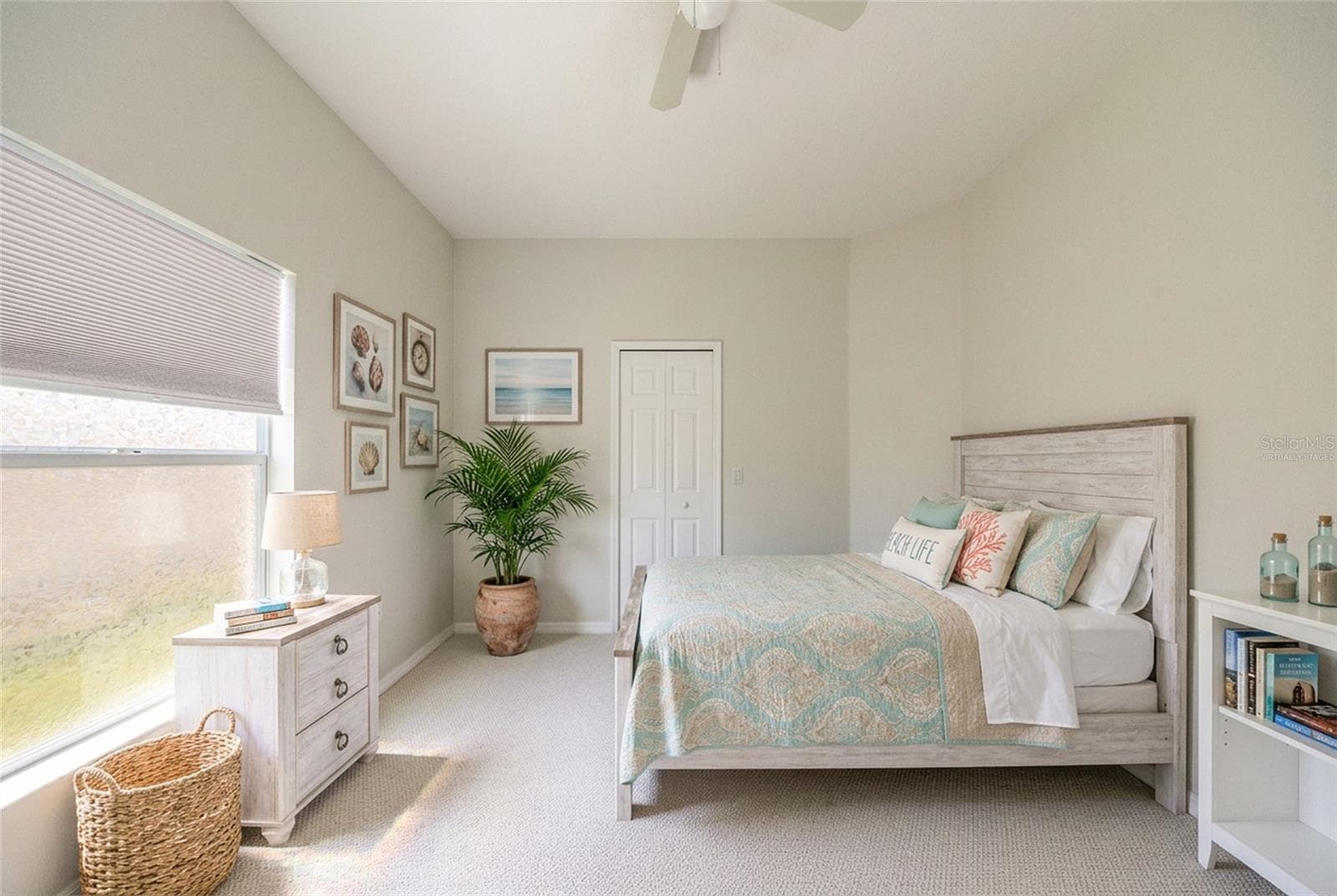 Primary Bedroom - virtually staged - 52 BREN MAR LN, PALM COAST