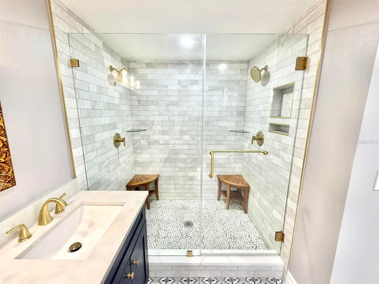 Primary Bath Walk in Shower - 336 SHADDOCK ST, TARPON SPRINGS