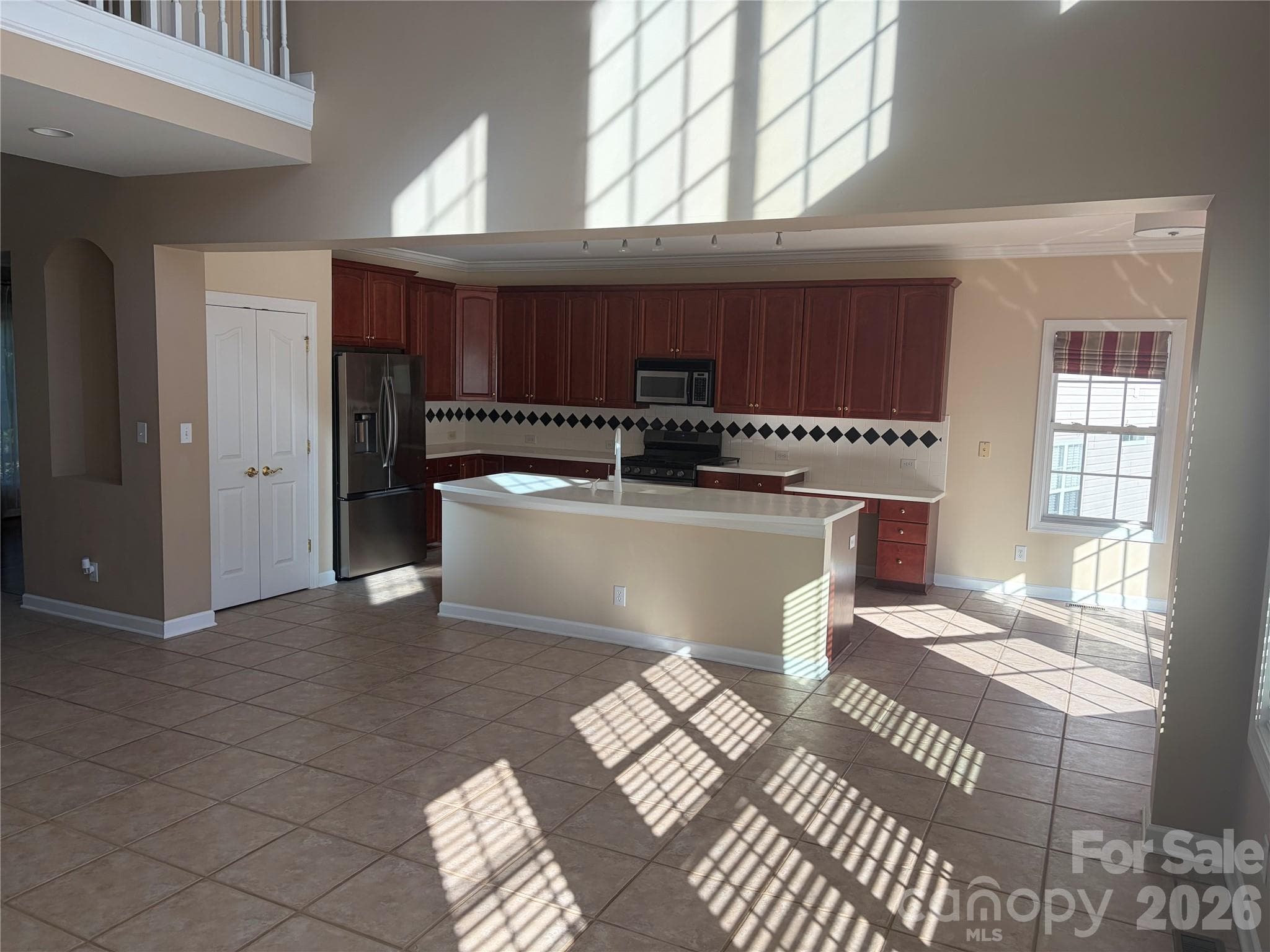 Living Room and Kitchen - 13937 Dovehunt Place, Charlotte