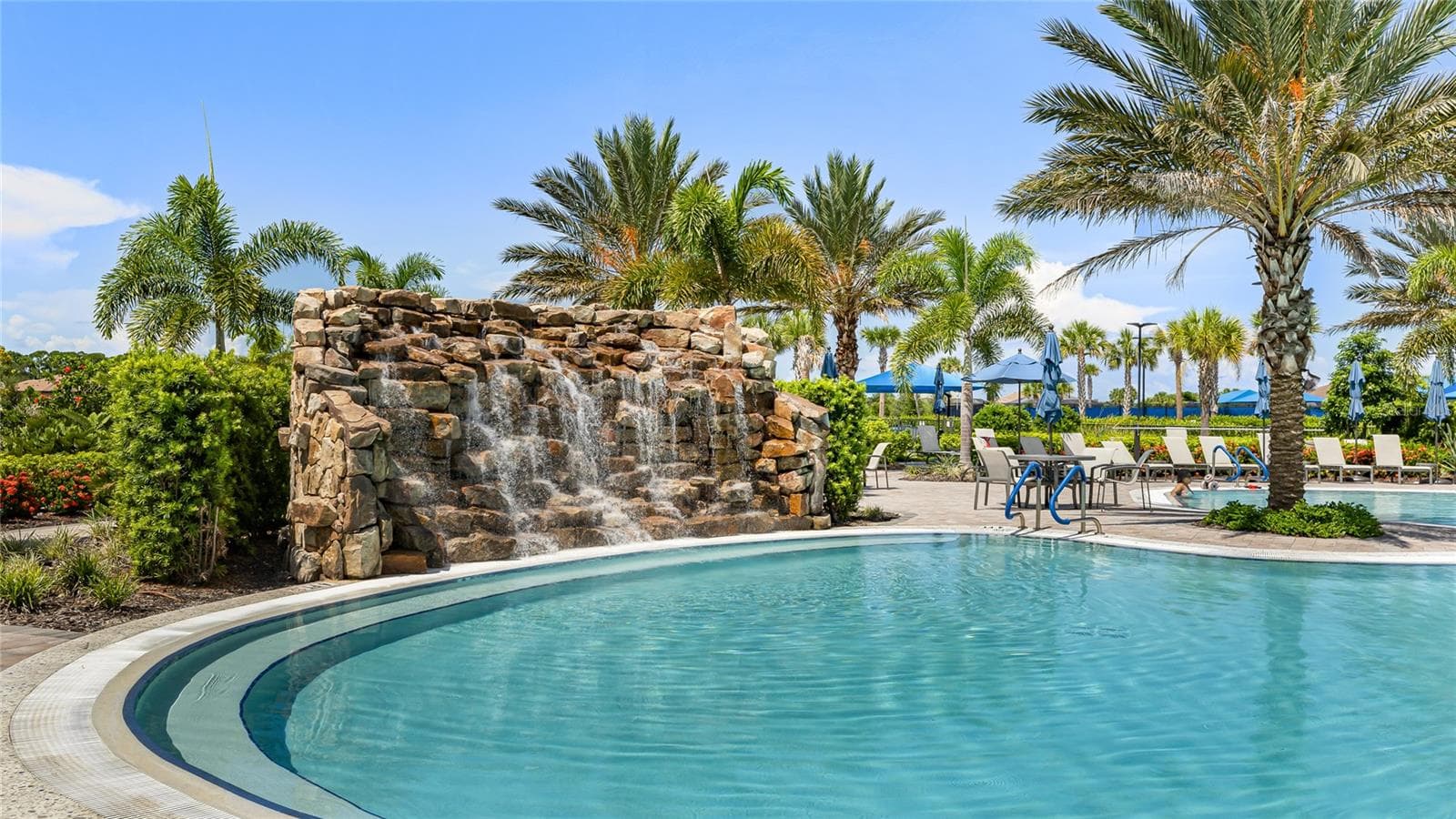 Rockl Waterfall in the resort style pool. - 14726 EAGLE BRANCH DR, NOKOMIS