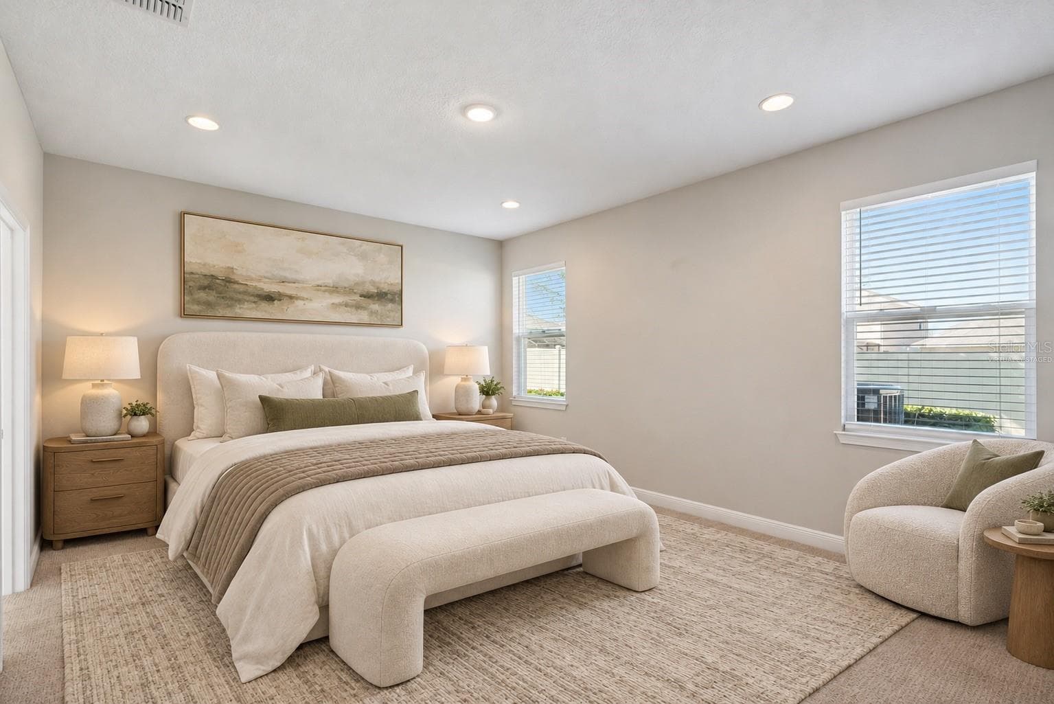Virtually Staged Primary Bedroom - 4417 LIONS GATE AVE, CLERMONT