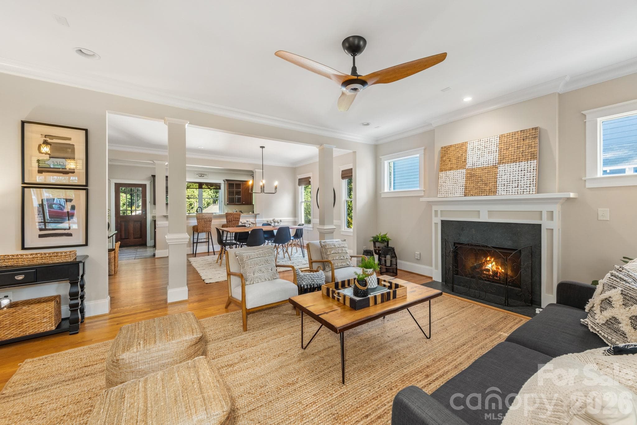 Gas fireplace - 3315 Holt Street, Charlotte