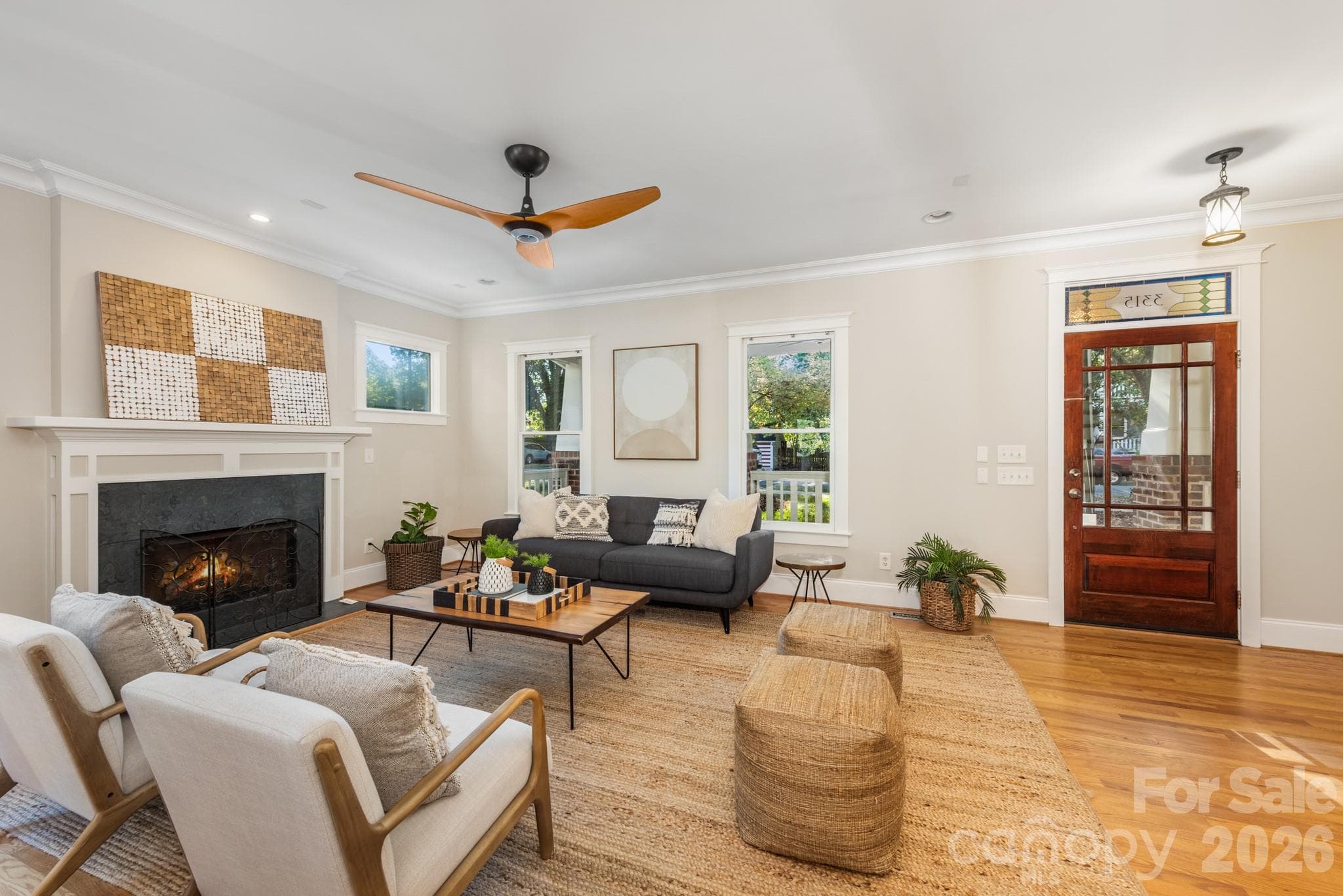 Gas fireplace - 3315 Holt Street, Charlotte