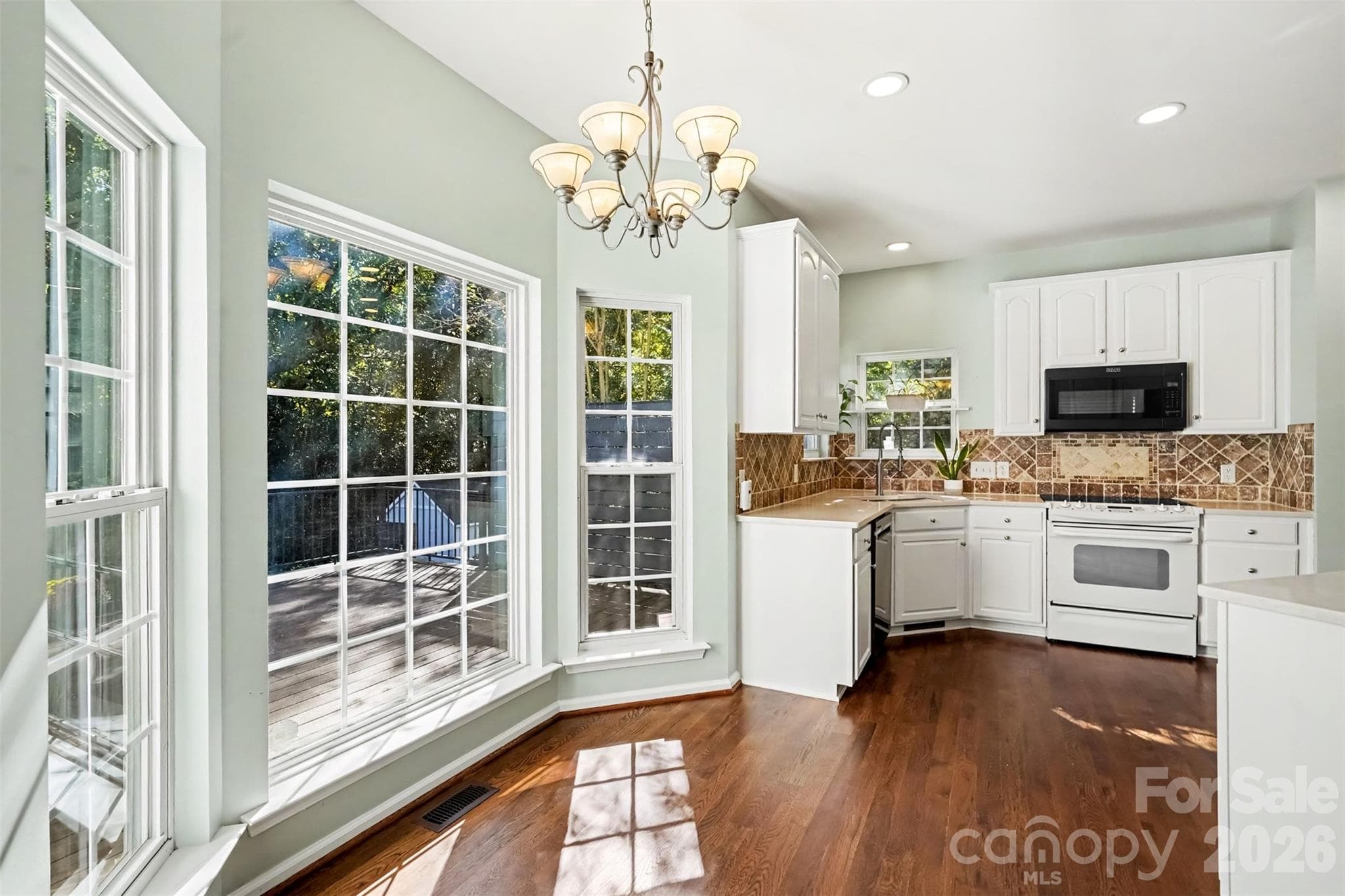 Breakfast area with large window overlooking patio - 4104 Bamborough Drive, Fort Mill