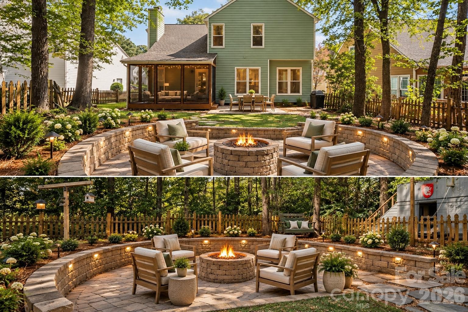 Virtually Staged- Backyard - 9732 Whitewood Trail, Charlotte