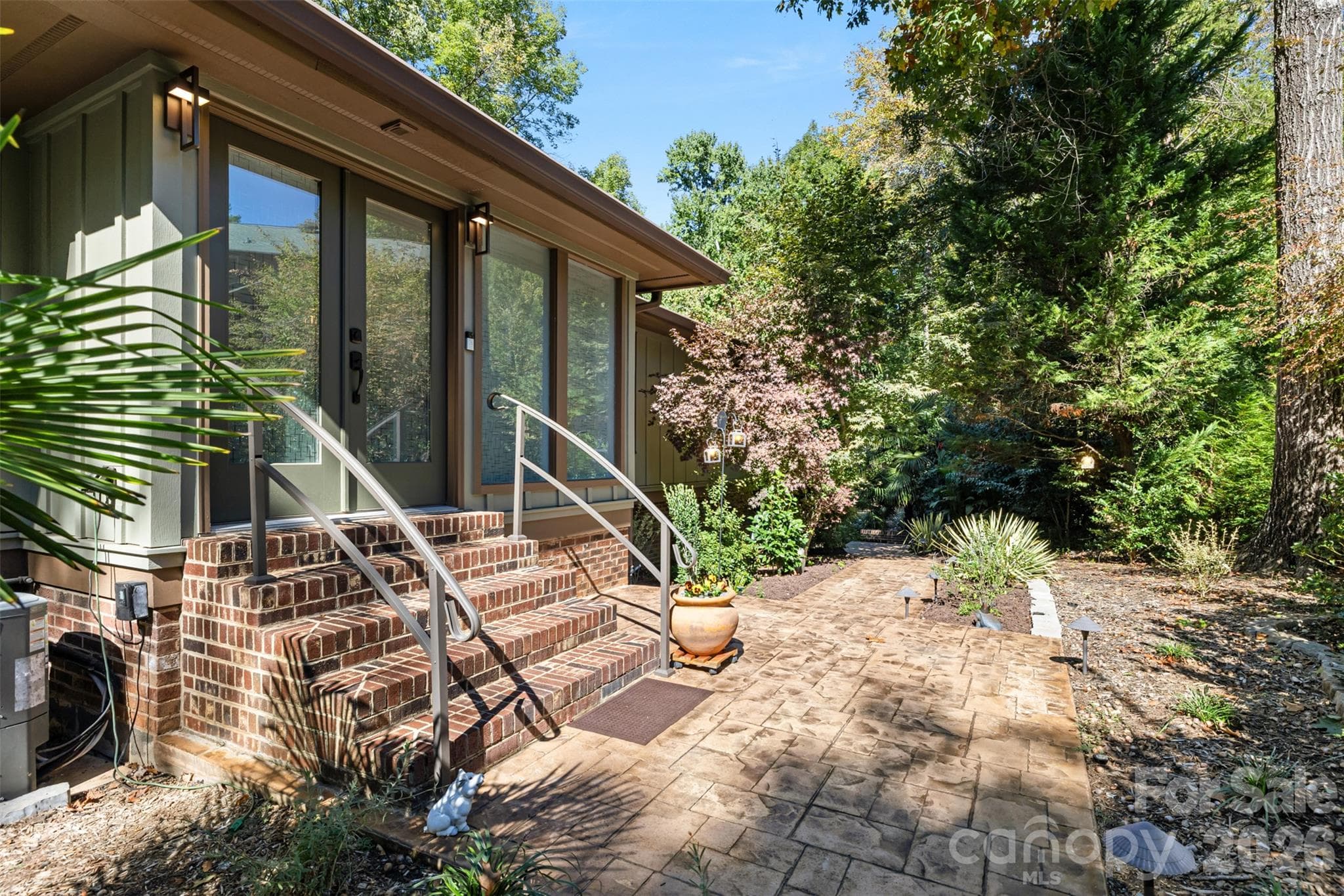 Stamped concrete and brick walkway & steps added in 2016. - 4 Thornwood Lane, Lake Wylie
