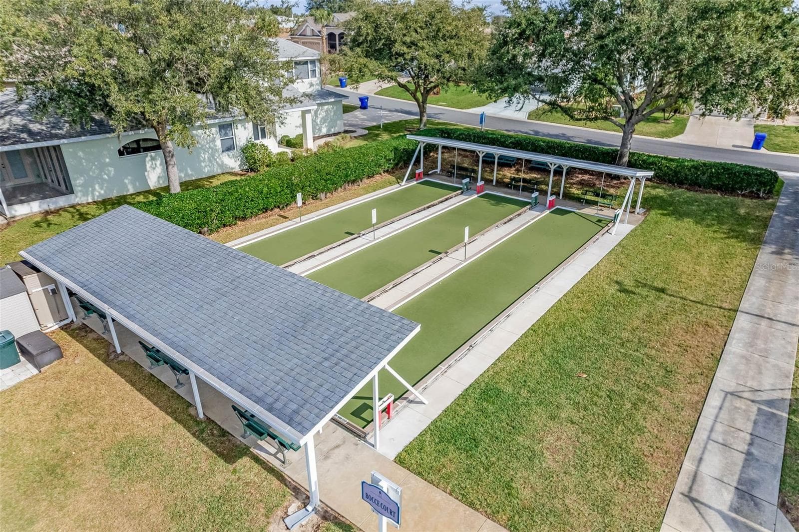 Covered bocce courts. - 4900 CANOE CT, TAVARES