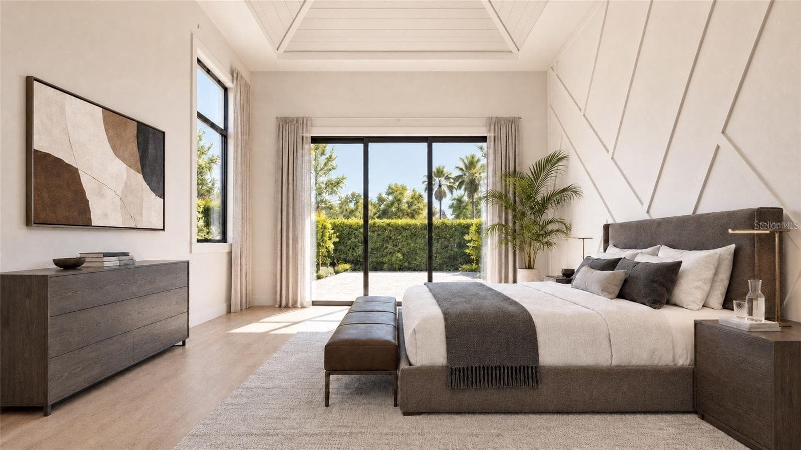 Primary bedroom, with virtual staging. - 838 NORSOTA WAY, SARASOTA