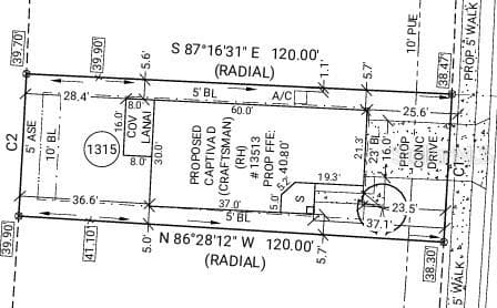 13513 Commons Avenue Preliminary Plot Plan - 13513 COMMONS AVE, PARRISH