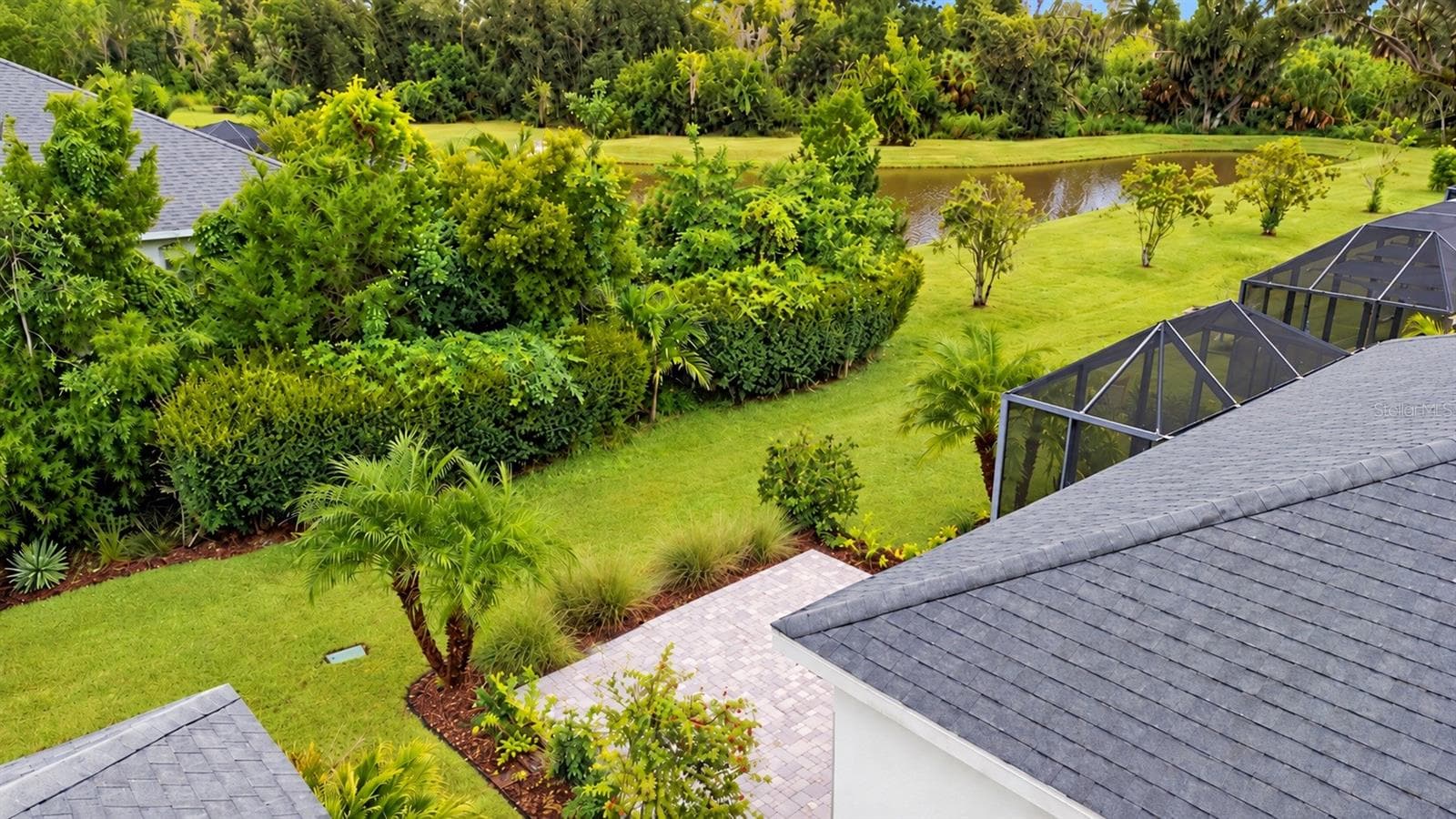 Lake and preserve views from the extended lanai - 11115 SAND PINE LN, PARRISH