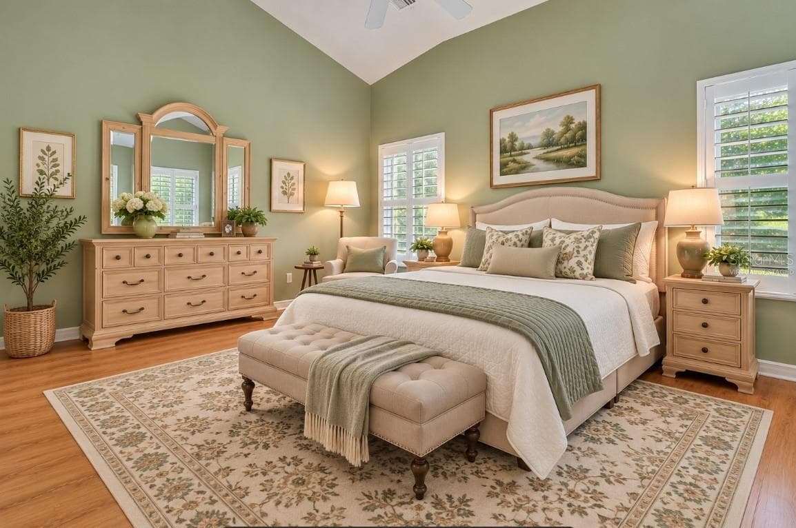 Primary Bedroom with en suite- virtually staged - 300 HARTFORD CT, SPRING HILL