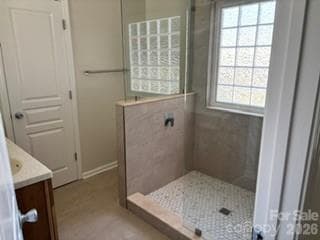 New Primary Walk-in Shower with Glass Enclosure - All New Nickel Hardware - 15404 Crossing Gate Drive, Cornelius