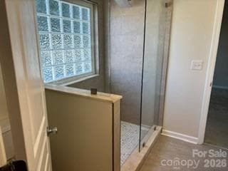 New Primary Walk-in Shower with Glass Enclosure - All New Nickel Hardware - 15404 Crossing Gate Drive, Cornelius