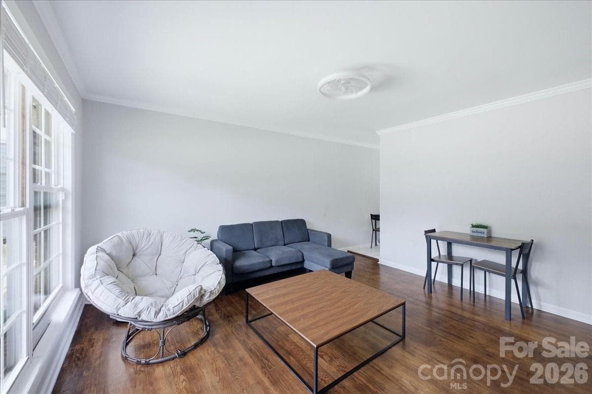 original hardwood floors (sanded and refinished) throughout the home - 2521 Alleghany Street, Charlotte