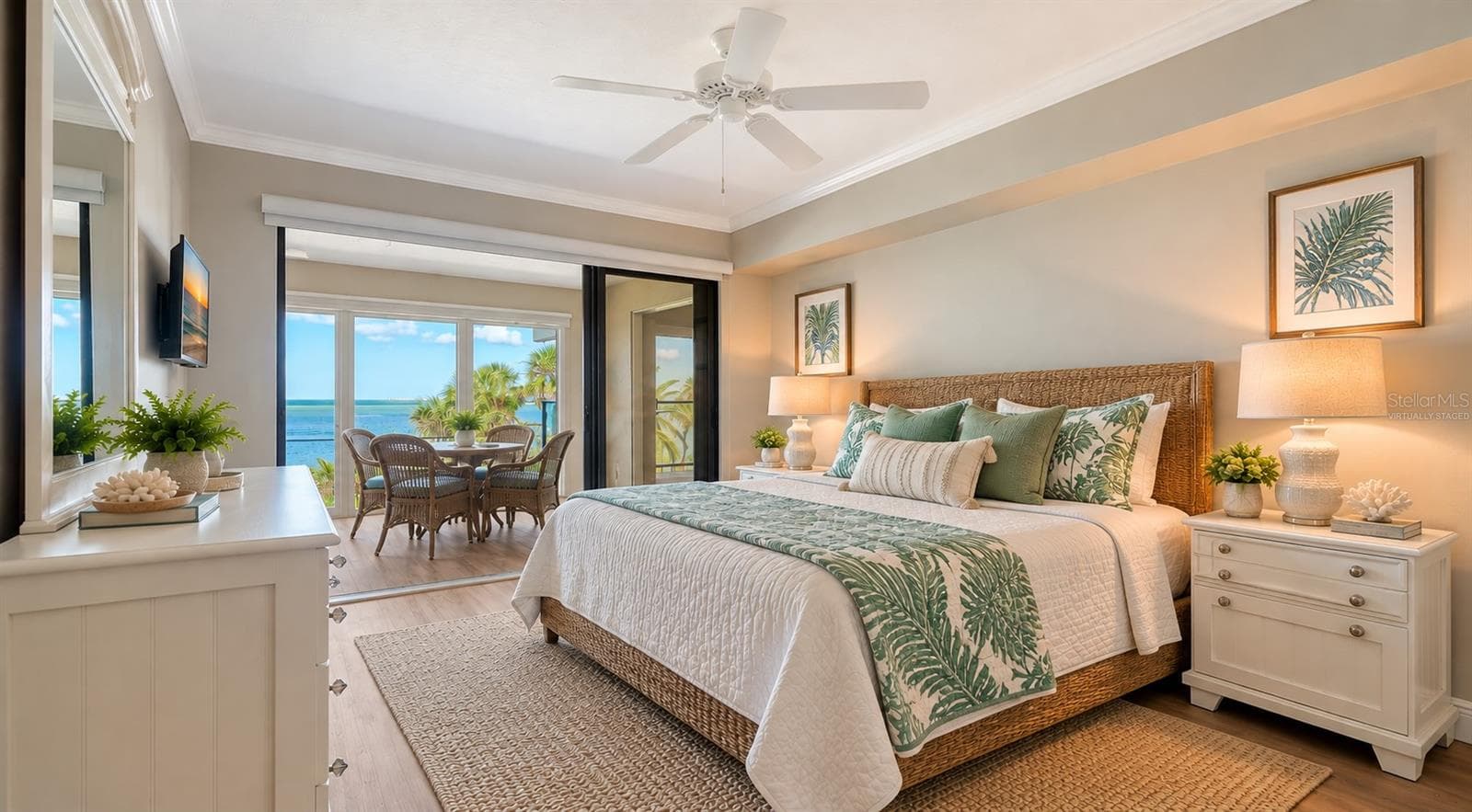 Guest Bedroom virtually staged - 4712 OCEAN BLVD #W5, SARASOTA