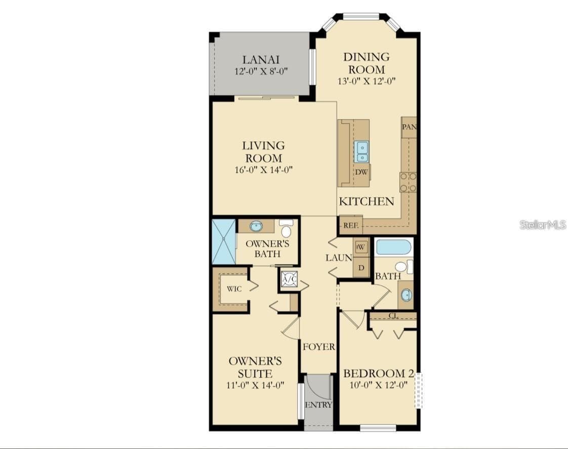 Floor Plan - 12140 WELLEN GOLF ST #102, VENICE