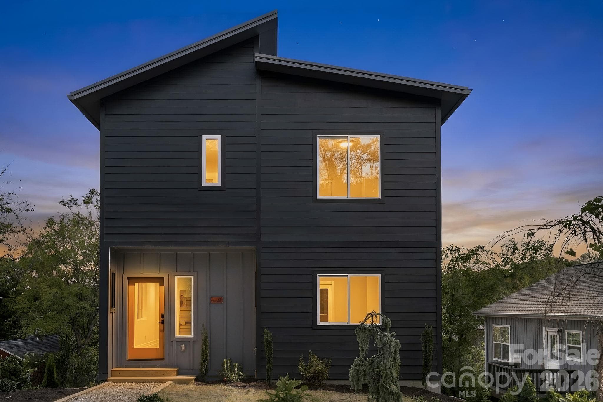 Brand new construction in west Asheville (digitally altered twilight) - 20 Laurel Loop, Asheville