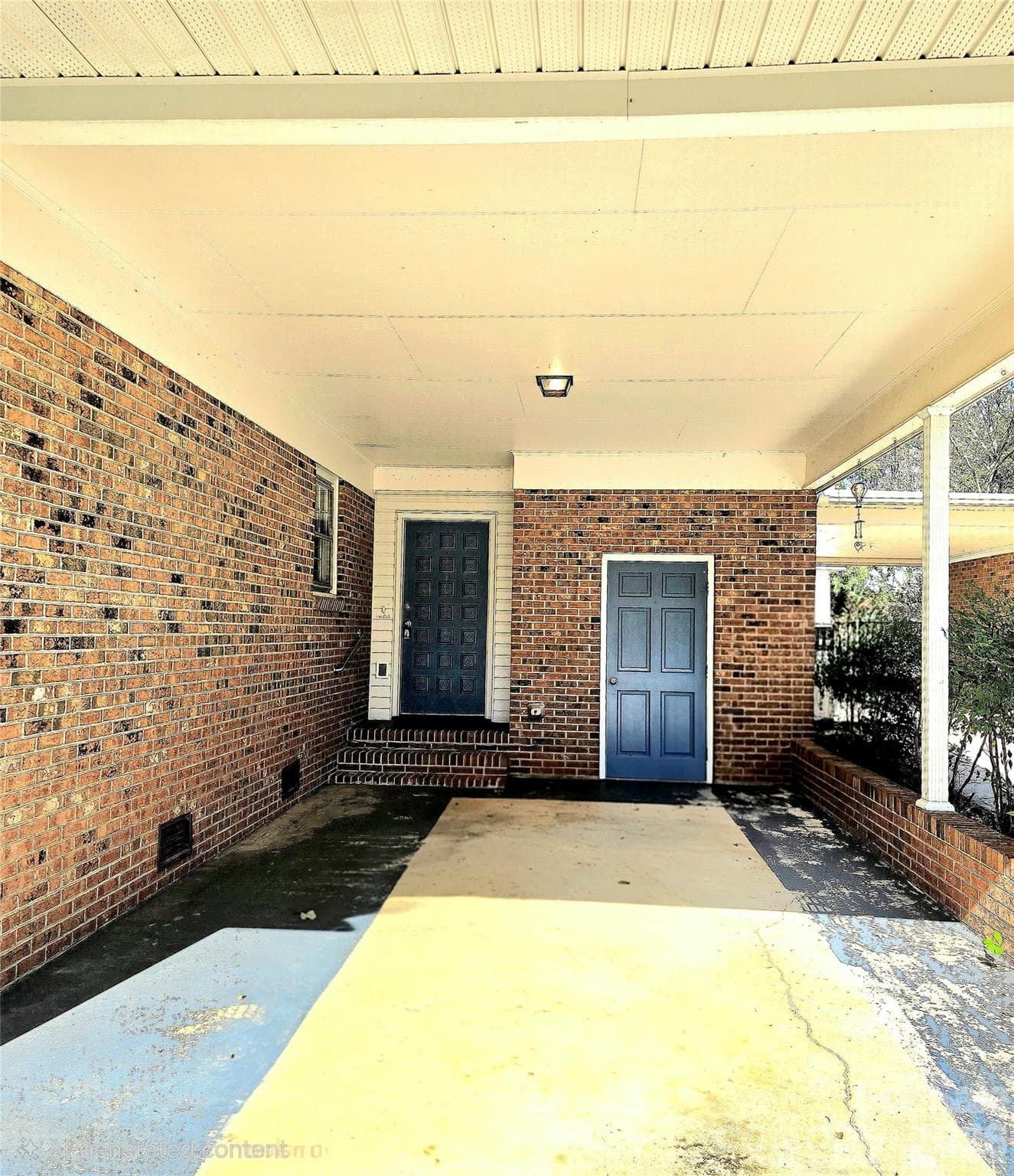 Carport #1 also has exterior storage area that could become location for washer/dryer. - 112 Wendover Drive, Lincolnton
