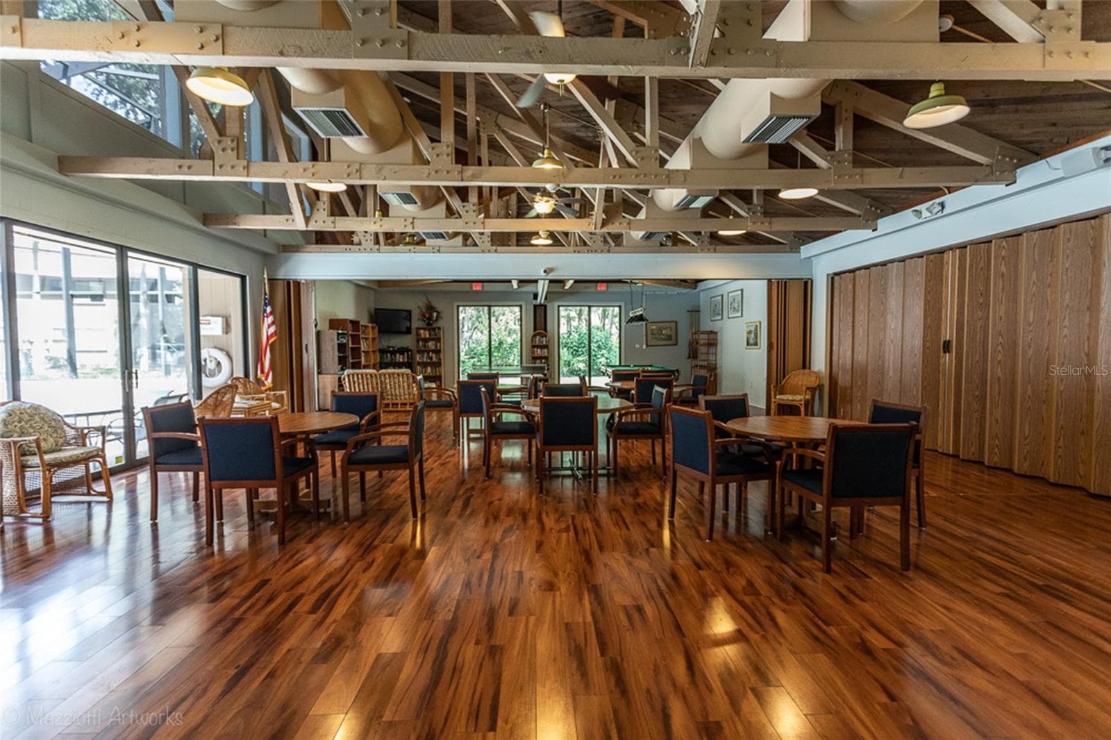 Clubhouse/Meeting Room With Library And Billiards Table. There Is Also A Small Fully Equipped Kitchenette - 12 FAIRWAYS CIR #12, PALM COAST