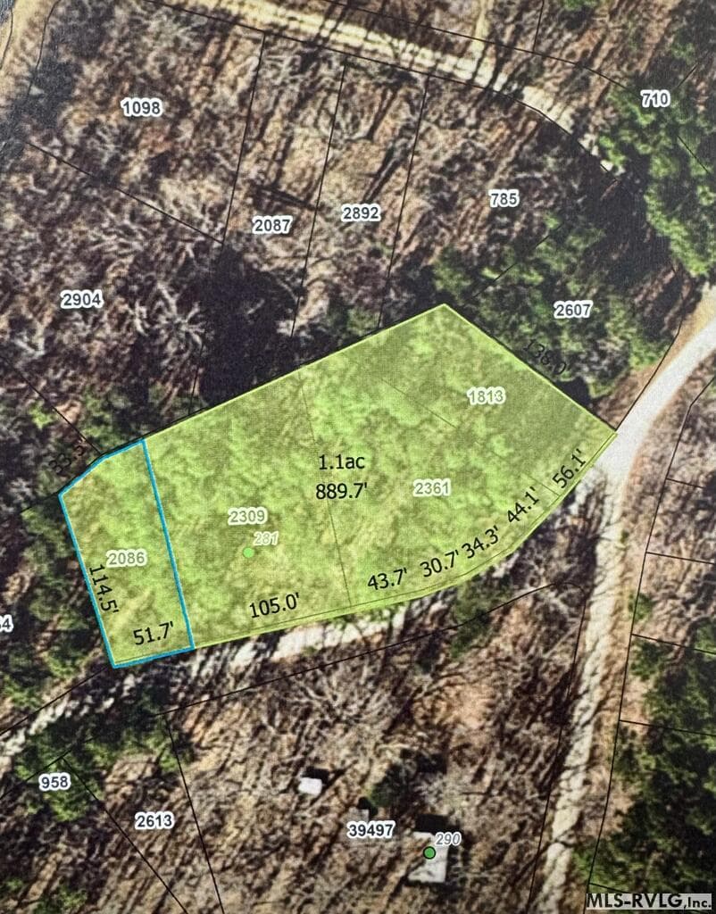 Tax map of the lots - 281 Powhatan Road, Clarksville VA 23927, Clarksville