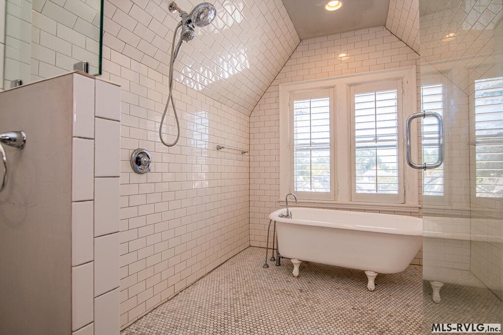 Upstairs Luxury Bathroom, Tub in the Shower - wow!! - 425 Roanoke Ave, Roanoke Rapids NC 27870, Roanoke Rapids
