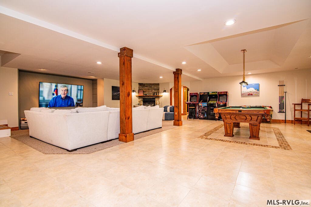 Chess, Anyone? , A cozy spot by the stone fireplace made for a friendly game, good conversation and relaxing after a day on the lake. - 243 Woodland Rd, Littleton NC 27850, Littleton