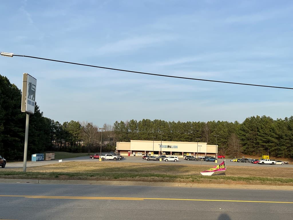 Road frontage - Vacant Lot, This parcel includes this cleared commercial tract in front of the existing Food Lion building and a second parcel behind the former drug store to the right of Food Lion - 0 Highway 47, South Hill VA 23970, South Hill