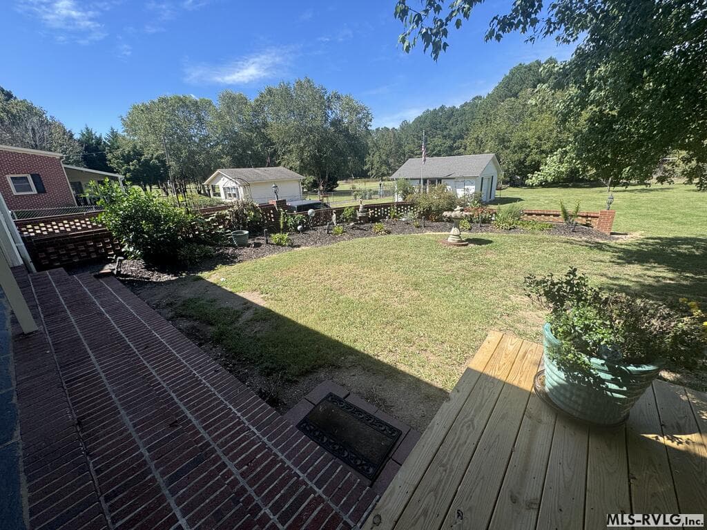 Back Porch to yard view - 2709 Ankum Rd., Gasburg VA 23857, Gasburg
