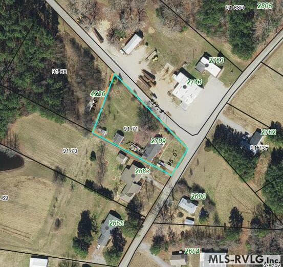 Aerial of Property - 2709 Ankum Rd., Gasburg VA 23857, Gasburg